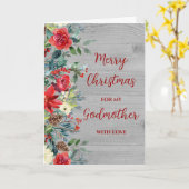 花素朴神母メリークリスマス カード (黄色い花)