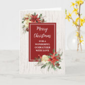 花素朴神父メリークリスマス カード (黄色い花)