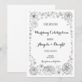 花素朴結婚式招待状 招待状 (正面/裏面)