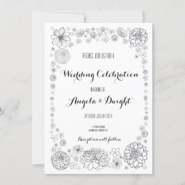 花素朴結婚式招待状 招待状