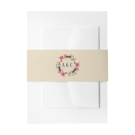 花素朴腹バンドボホフローラベリーバンド 招待状ベリーバンド (正面例)