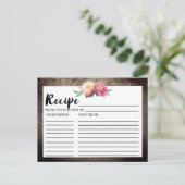 花素朴花束ブライダルシャワーレシピカード ポストカード (スタンド正面)