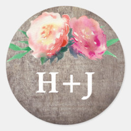 花素朴花束結婚封筒用シール ラウンドシール