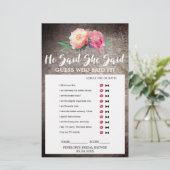 花素朴花束"彼は彼女が言った"クイズのゲーム (スタンド正面)