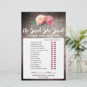 花素朴花束"彼は彼女が言った"ゲーム (スタンド正面)