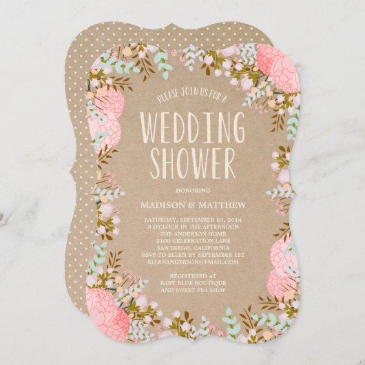 花素朴類 |ウェディングシャワー招待状 招待状 (正面/裏面)