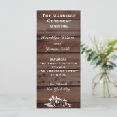 花素朴飾りの結婚式 プログラム (スタンド正面)