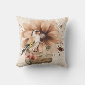 花素朴鳥ヌーク クッション (正面)