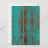 花素朴&ランタンティール（緑がかった色）ウッドブライダルシャワー 招待状 (裏面)