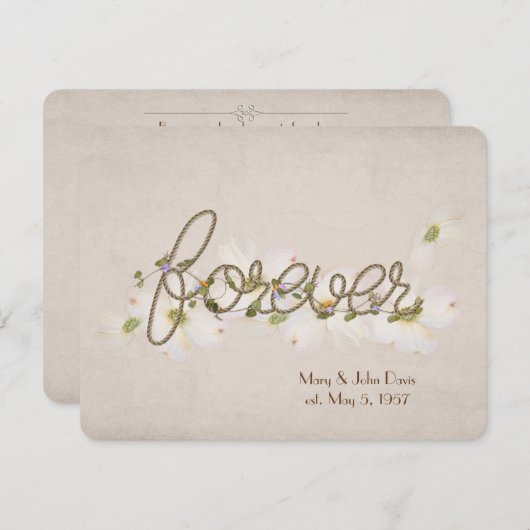 花結婚の咲く永遠の誓い 招待状 (正面/裏面)