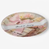 花結婚付き美しいギフトボックス ペーパープレート (アングル)