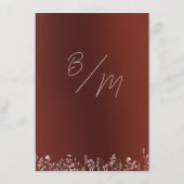 花結婚囲いカード エンクロージャーカード (裏面)