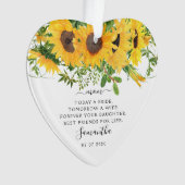 花結婚嫁ひまわりの母 オーナメント (正面)