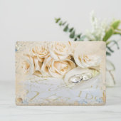 花結婚弁のバラ 招待状 (スタンド正面)