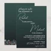 花結婚式の招待 招待状 (正面/裏面)