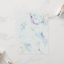 花結婚式招待状オンウォーターカラー紙テックス 招待状