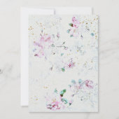 花結婚式招待状オンウォーターカラー紙テックス 招待状 (正面)