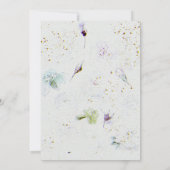 花結婚式招待状オンウォーターカラー紙テックス 招待状 (裏面)