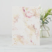 花結婚式招待状オンウォーターカラー紙テックス 招待状 (スタンド正面)