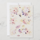 花結婚式招待状オンウォーターカラー紙テックス 招待状 (正面)