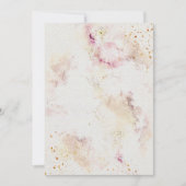 花結婚式招待状オンウォーターカラー紙テックス 招待状 (正面)