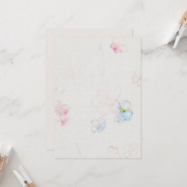 花結婚式招待状オンウォーターカラー紙テックス 招待状