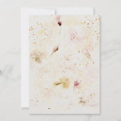 花結婚式招待状オンウォーターカラー紙テックス 招待状 (正面)