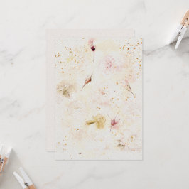 花結婚式招待状オンウォーターカラー紙テックス 招待状