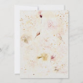 花結婚式招待状オンウォーターカラー紙テックス 招待状 (裏面)