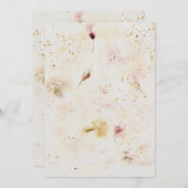 花結婚式招待状オンウォーターカラー紙テックス 招待状 (正面/裏面)