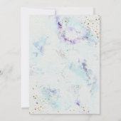 花結婚式招待状オンウォーターカラー紙テックス 招待状 (裏面)