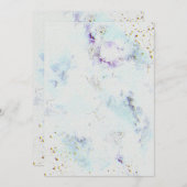 花結婚式招待状オンウォーターカラー紙テックス 招待状 (正面/裏面)