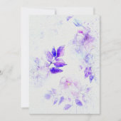 花結婚式招待状オンウォーターカラー紙テックス 招待状 (正面)