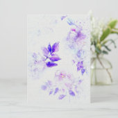 花結婚式招待状オンウォーターカラー紙テックス 招待状 (スタンド正面)