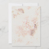 花結婚式招待状オンウォーターカラー紙テックス 招待状 (正面)