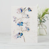 花結婚式招待状オンウォーターカラー紙テックス 招待状 (スタンド正面)