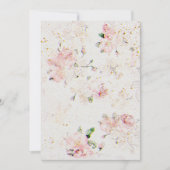 花結婚式招待状オンウォーターカラー紙テックス 招待状 (正面)