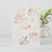 花結婚式招待状オンウォーターカラー紙テックス 招待状 (スタンド正面)