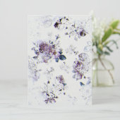 花結婚式招待状オンウォーターカラー紙テックス 招待状 (スタンド正面)