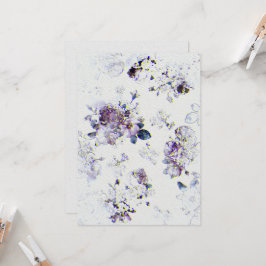 花結婚式招待状オンウォーターカラー紙テックス 招待状