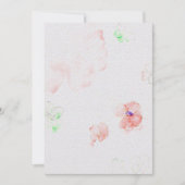 花結婚式招待状オンウォーターカラー紙テックス 招待状 (正面)