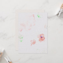 花結婚式招待状オンウォーターカラー紙テックス