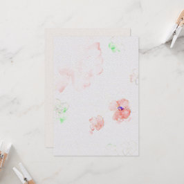 花結婚式招待状オンウォーターカラー紙テックス 招待状