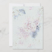 花結婚式招待状オンウォーターカラー紙テックス 招待状 (正面)