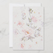 花結婚式招待状オンウォーターカラー紙テックス 招待状 (正面)