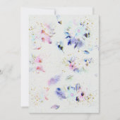 花結婚式招待状オンウォーターカラー紙テックス 招待状 (正面)