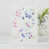 花結婚式招待状オンウォーターカラー紙テックス 招待状 (スタンド正面)