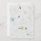 花結婚式招待状オンウォーターカラー紙テックス 招待状 (正面)