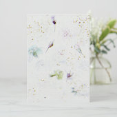 花結婚式招待状オンウォーターカラー紙テックス 招待状 (スタンド正面)