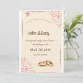 花結婚式招待状 招待状 (スタンド正面)